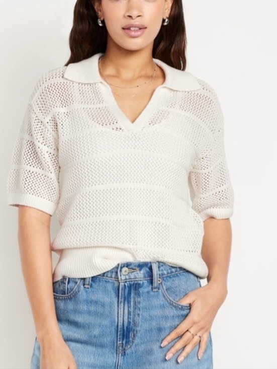 Old Navy Tops - Old Navy Open Stitch Polo Top New With Tags Size Medium